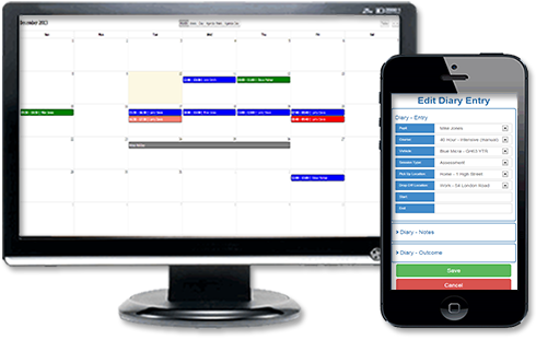 Online Driving Instructor Diary