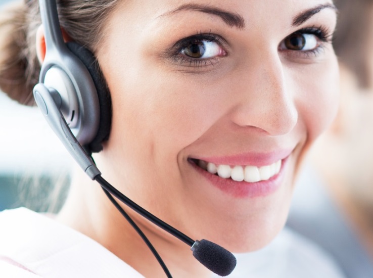 Smiling Customer Service Operator